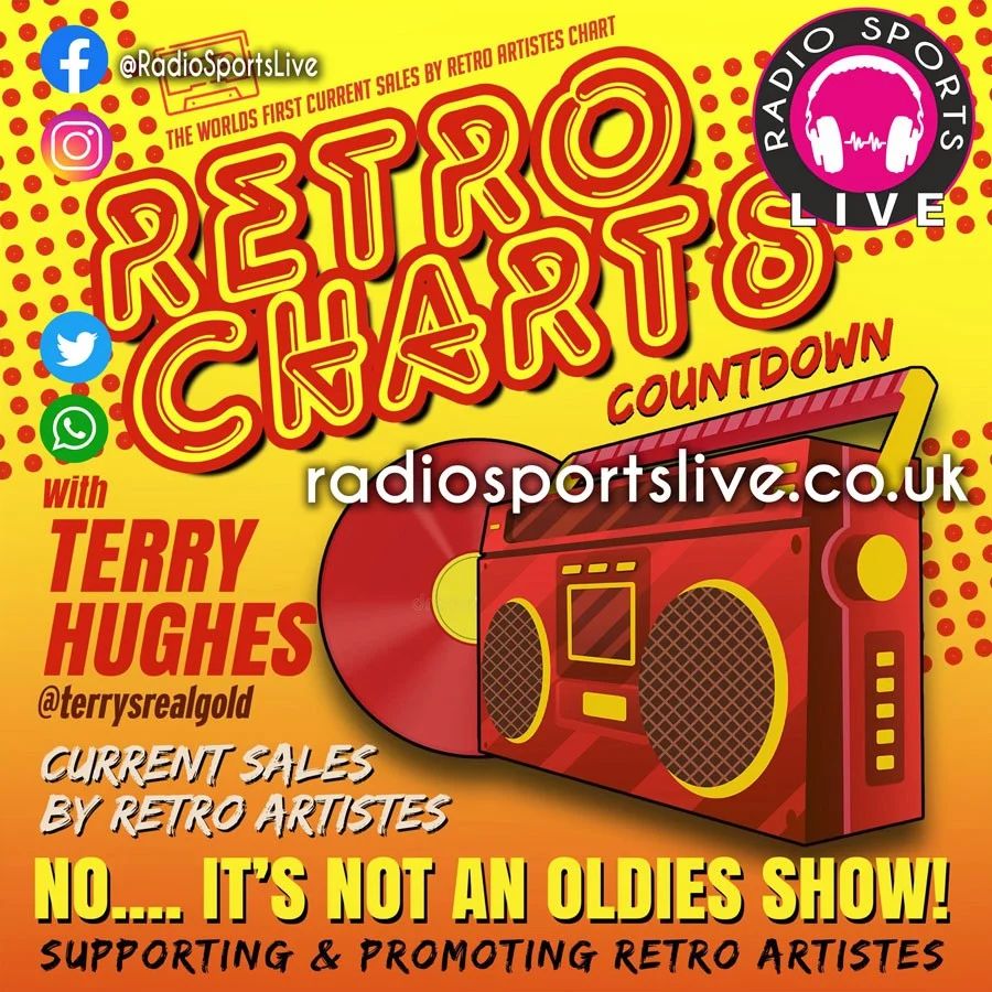 📻 Retro Charts Countdown

📆 Today 🕝 10:00

🎶 #Music

🎙 Terry Hughes

➡️ Socials @RadioSportsLive

📻 https://radiosportslive.co.uk