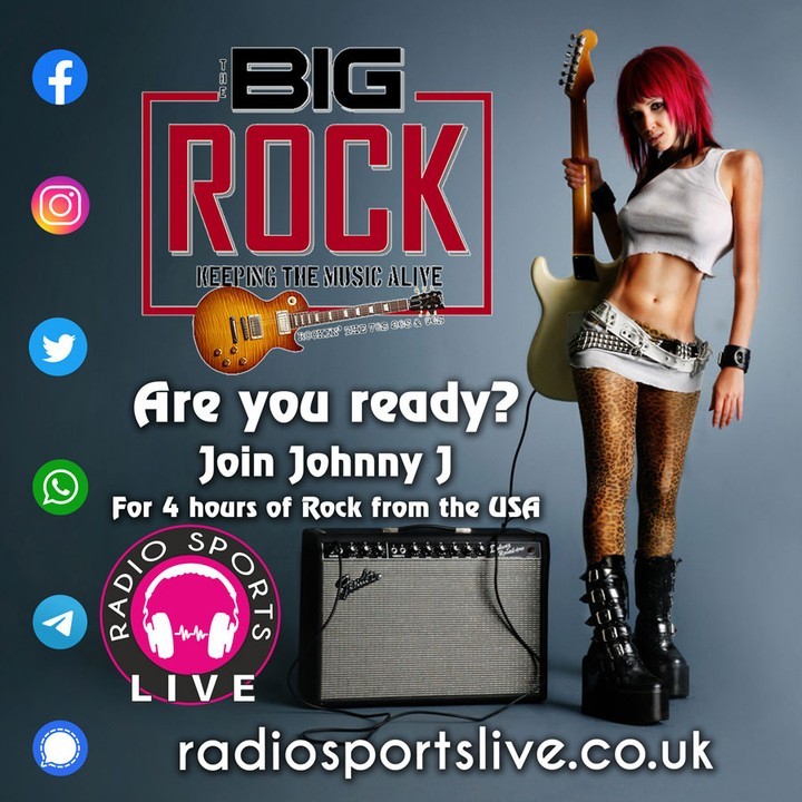 📻 Big Rock Radio

📆 Today 🕝 20:00

🎶 #Music

🎙 Johnny J

➡️ Socials @RadioSportsLive

📻 https://radiosportslive.co.uk